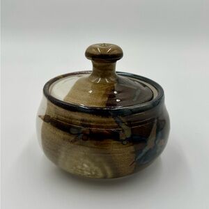 Vintage studio pottery lidded jar ‘82